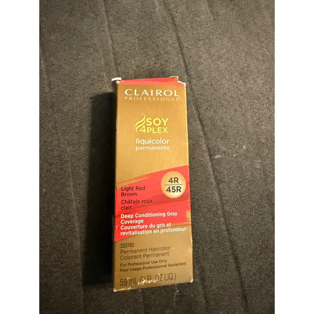 Clairol Professional Liquicolor Permanente 4R 45R Light Red Brown Hair Color 2oz